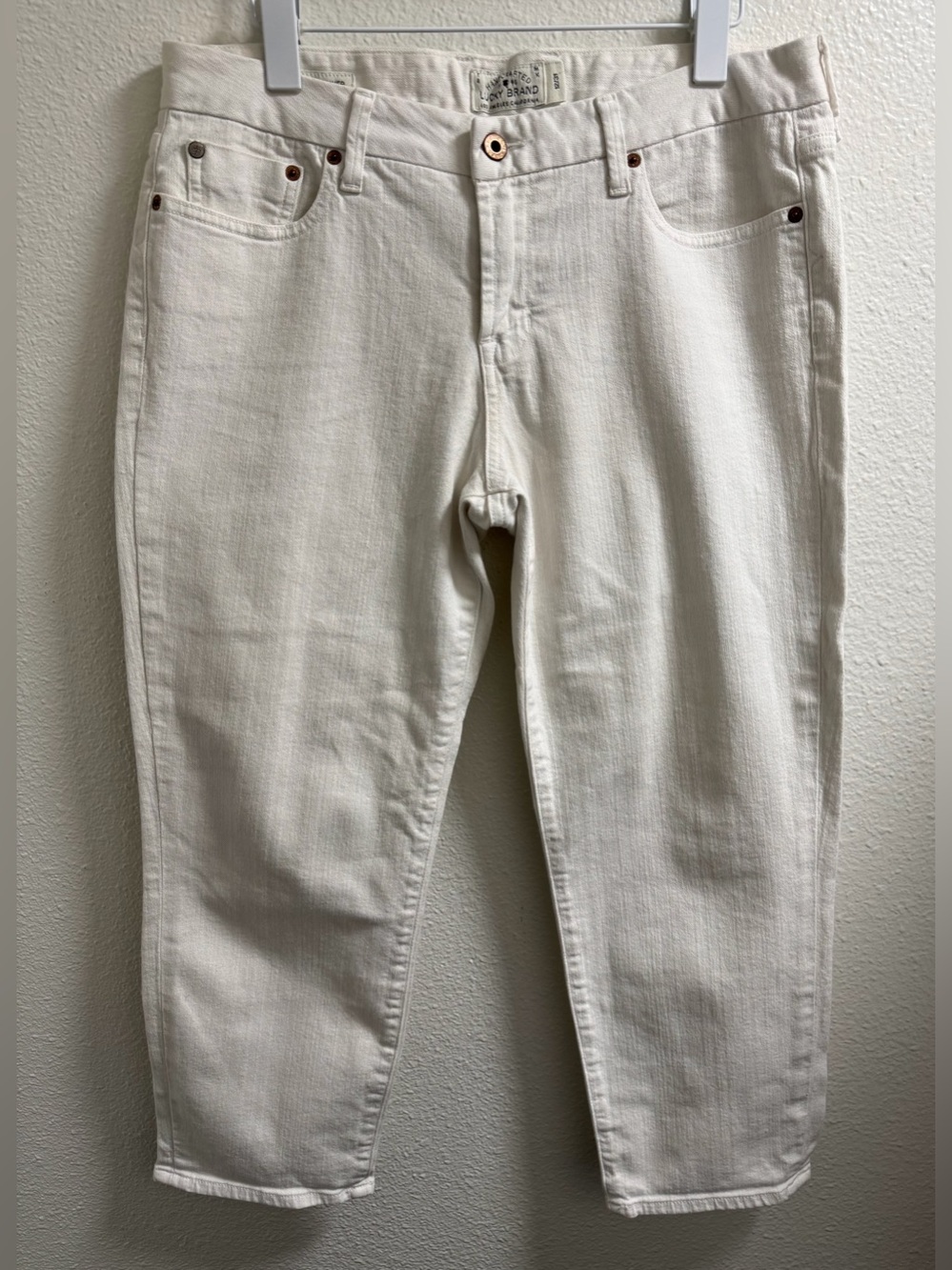 Lucky Brand Sweet Jean Skimmer Cropped Jeans Stretch Denim White Women's 12/31